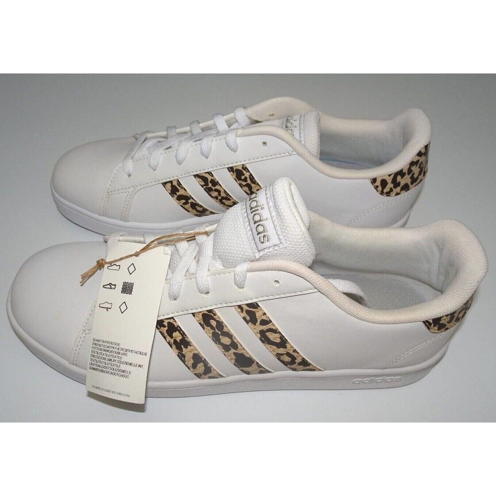 Adidas Unisex- Grand Court Tennis Shoe, Animal Print, Size 7 Big Kid - Picture 5 of 10
